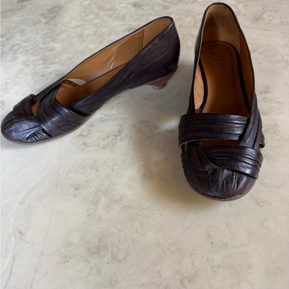 J. Jill Dark Brown Leather Heels